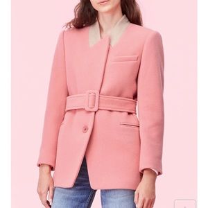 Rebecca Taylor Plush Wool Coat in Rouge